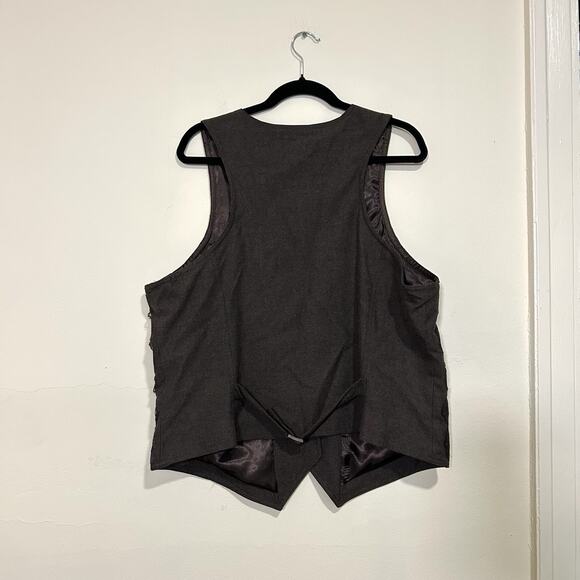 Vintage Y2K 2000’s Old Navy Brown Taupe Button-up Lace Vest XXL - Picture 5 of 5